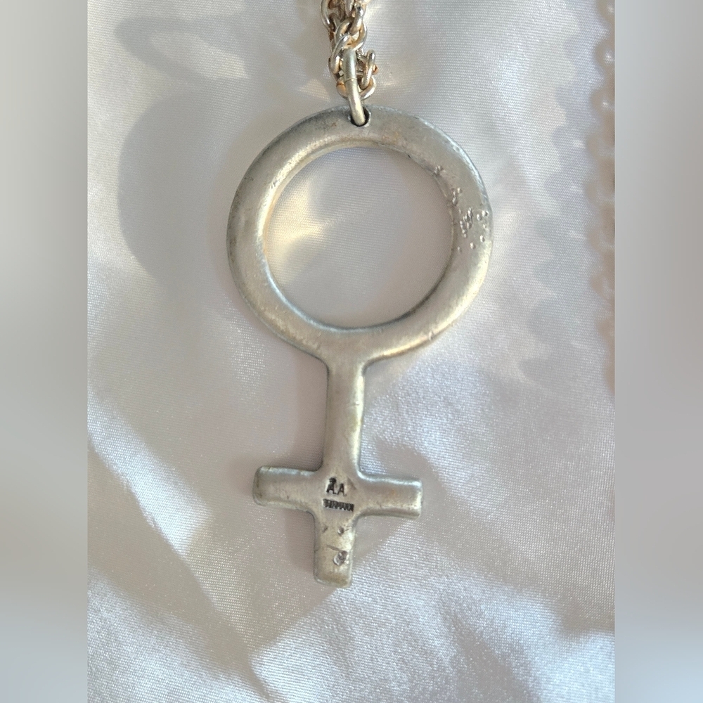 Anders Andersen Denmark Vintage Modernist Pewter Pendant Necklace - Picture 3 of 5